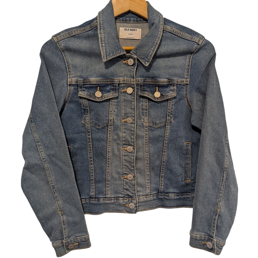 Old Navy Girls's Blue Denim Jacket Size XL 14-16